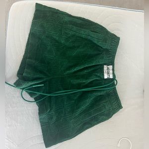 Lacoste - terry cloth - green - shorts size 2